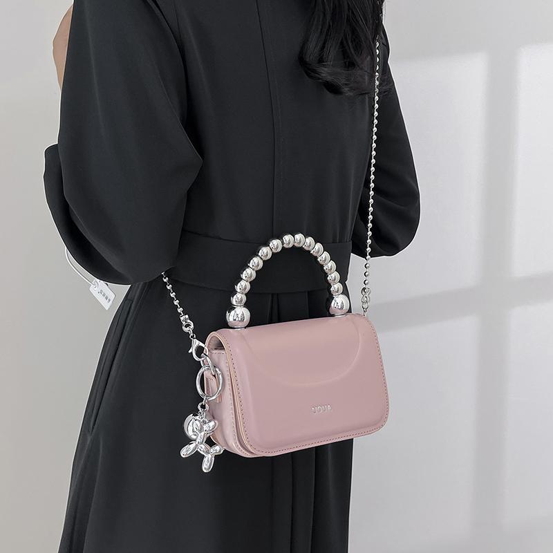 Exquisite fashion beaded handbag bag women's new foreign style versatile solid color shoulder bag high texture trend messenger bag