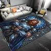 Thor holding hammer, blue glow Print Carpet Rug for Living Room Bedroom Sofa Doormat Home Decor Non-slip Floor Mat