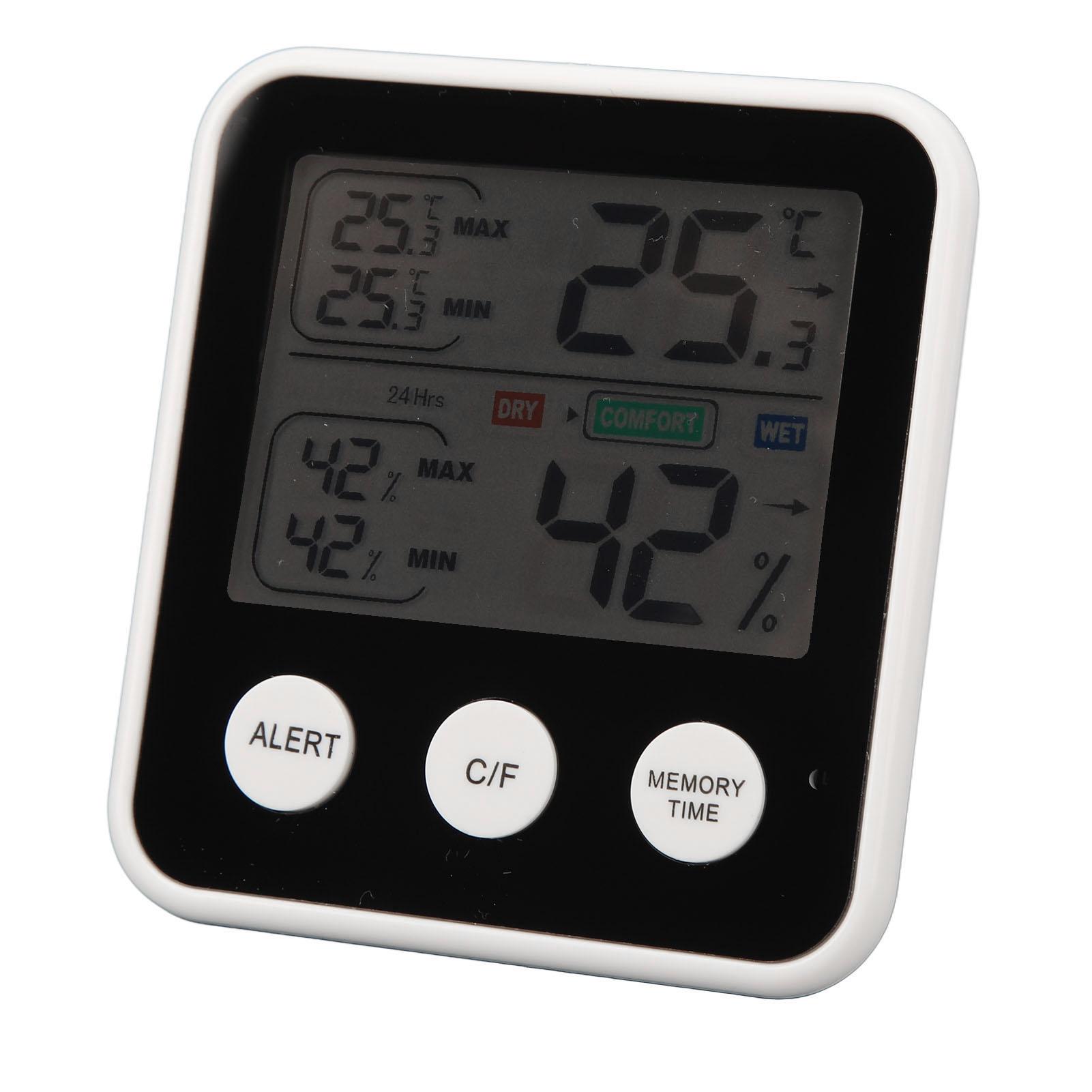 

LCD Digital Display Thermometer Hygrometer Temperature Humidity Meter Gauge Hygrothermograph Black
