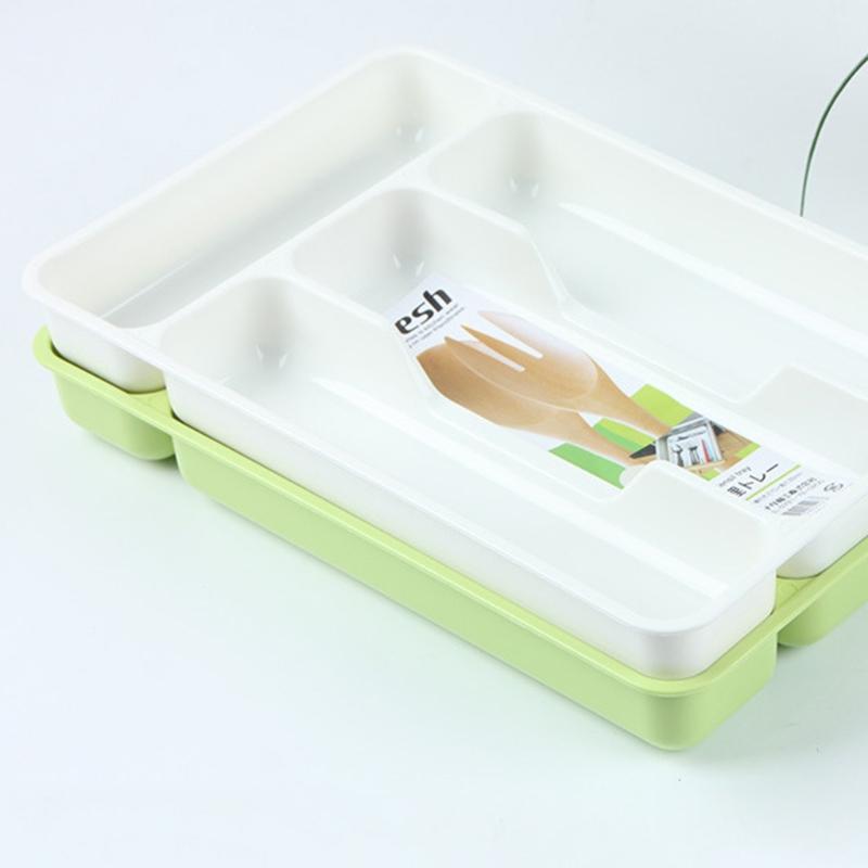 Nuevo Organizador de Cubiertos para Cajón de Cocina Tenedor Cuchara Vajilla Utensilio Almacenamiento de Cubiertos Palillos Almacenamiento de Cuchillo y Tenedor