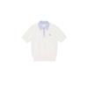 Men S Metal Heart Short Sleeve Knit Shirt White