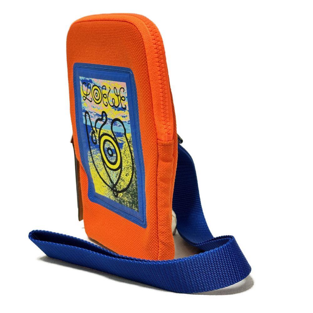 Used Eye Nature Phone Holder 12695 101.50.V41 7921 Cotton Neck Strap Pouch, Unused Logo, Orange, Men's from Japan