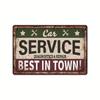 2024 American-Style Industrial Auto Repair Tin Sign - Frameless Decorative Wall Art