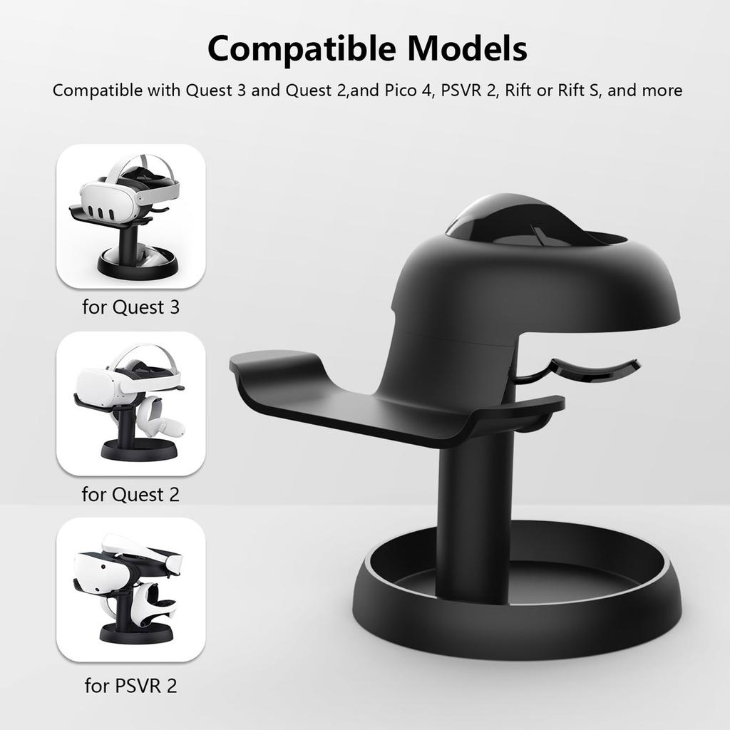 VR Display Stand VR Headset Holder Station for Meta Quest 3 VR Accessories