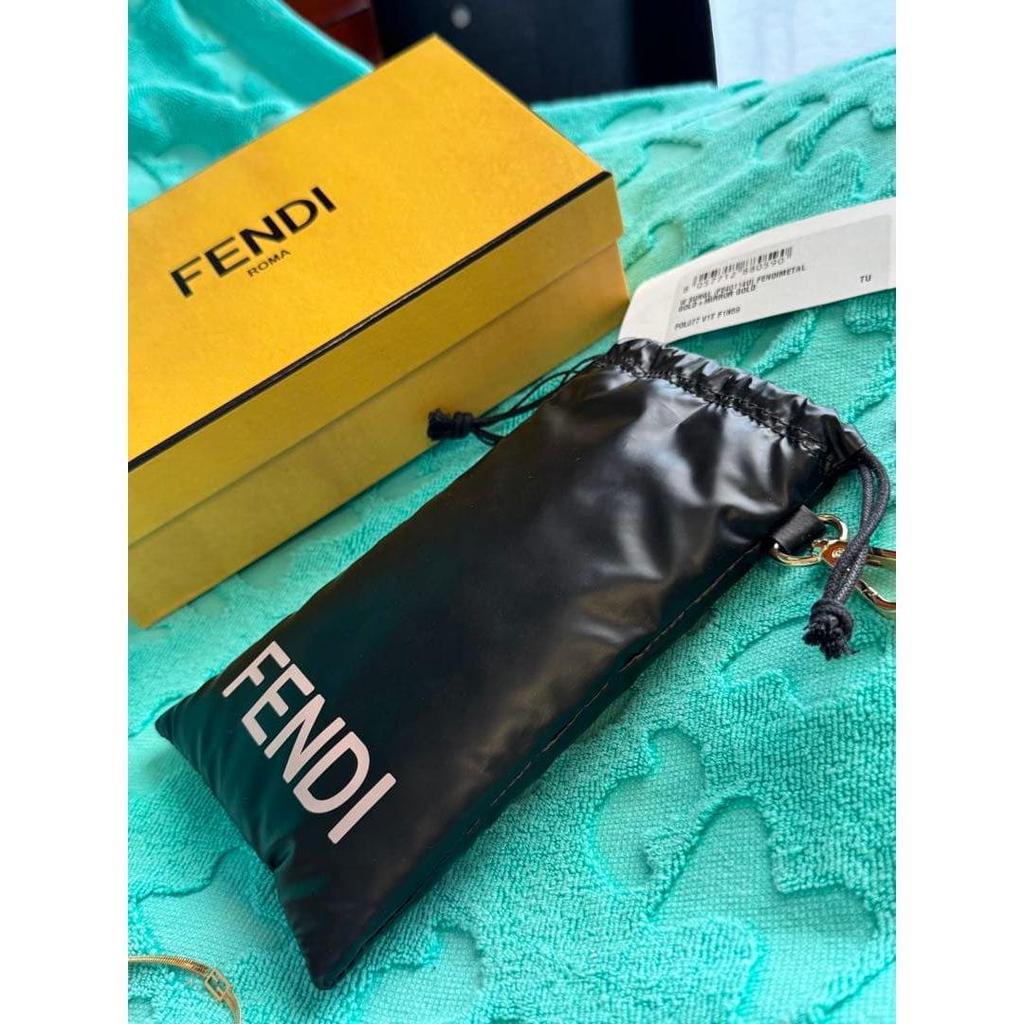 Used FENDI sunglasses with chain gold