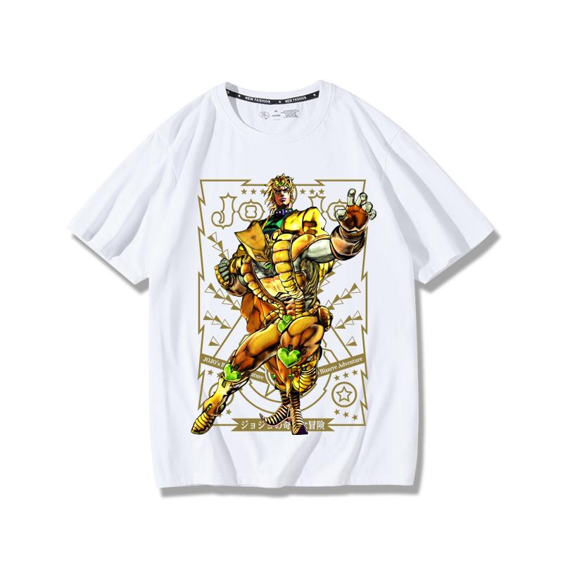 JoJo's Bizarre Adventure anime potlač postáv letné pánske 100% bavlnené tričko vonkajšie ležérne pohodlné trendové streetwear