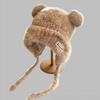 Windproof Ear Protection Hats Coldproof Plush Hat New Bear Ears Knitted Hat  for Autumn Winter