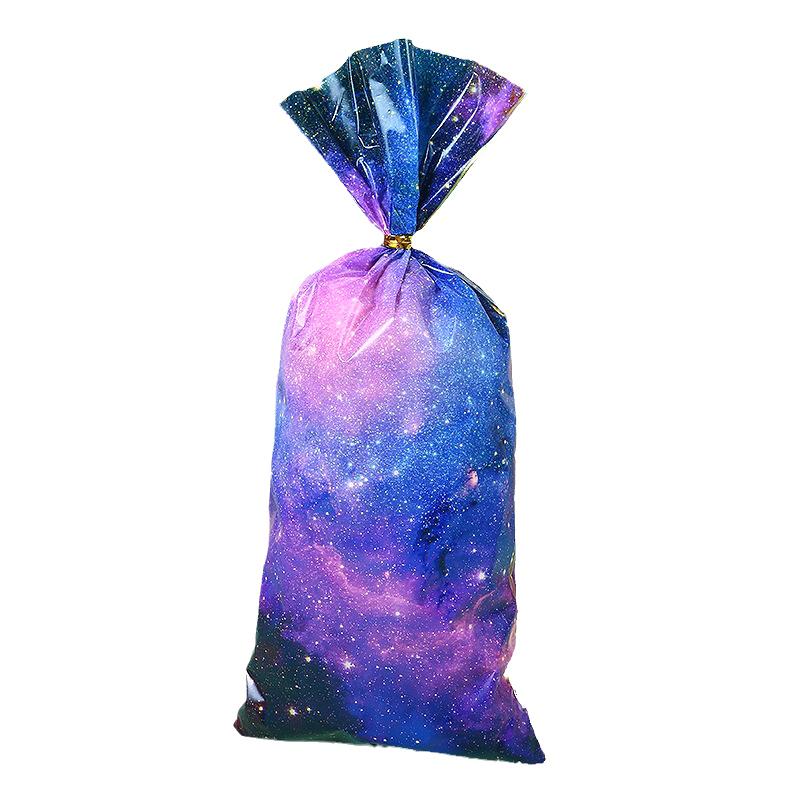 

50Pcs Galaxy Party Gift Bags With Twist Ties Outer Space Plastic Candy Bags For Kids Birthday Party Baby Shower Party