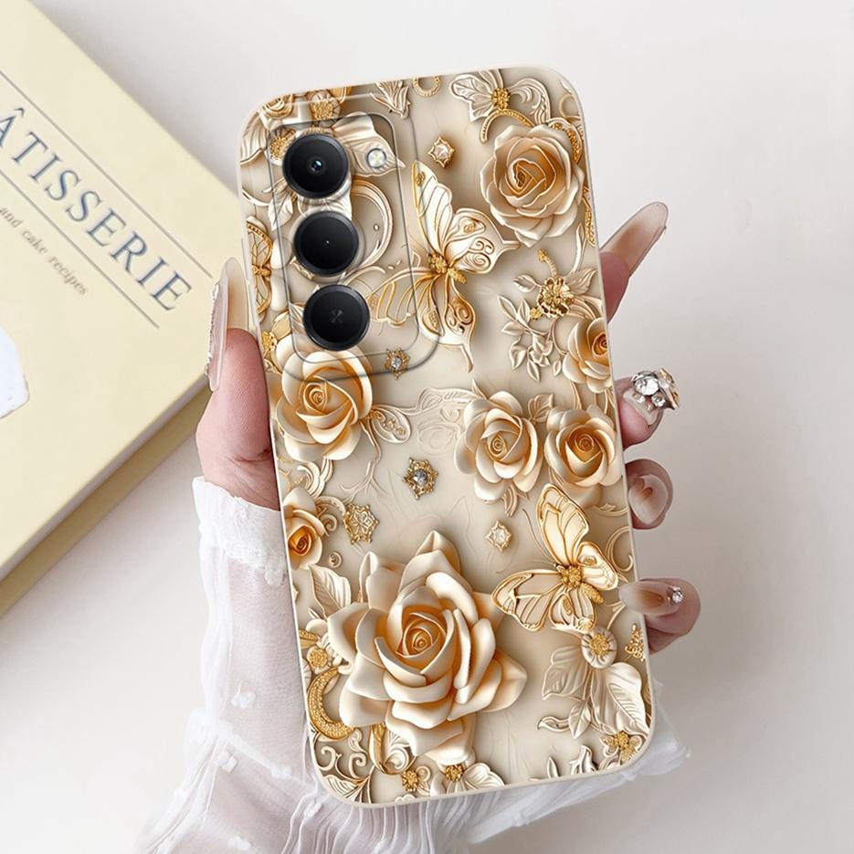 For Xiaomi Redmi 15 Case 2025 Cute Cat Flowers Painted Cover Soft Silicone Phone Case For Xiaomi Redmi 15 Redmi15 4G Fundas Bags
