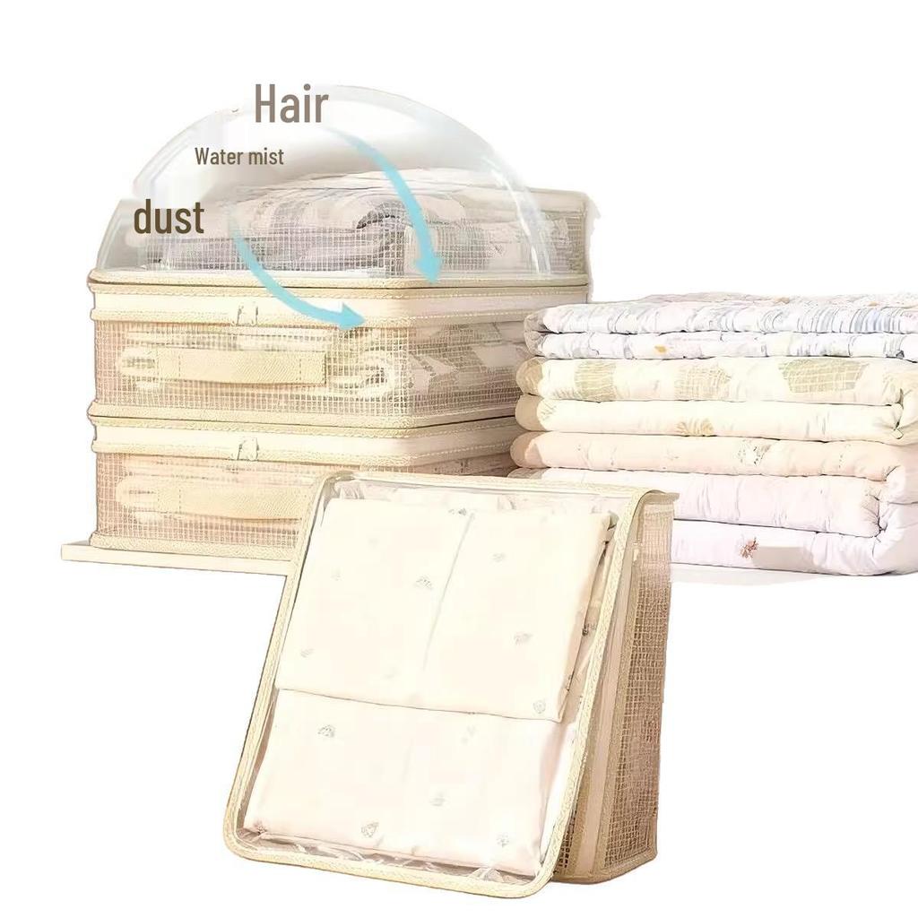 Waterproof Mesh Storage Bag Set - Four-Piece Wardrobe Organizer for Clothes, Bedding, and Duvet Covers
