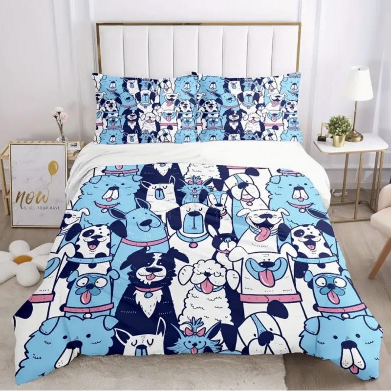 

3-предметный комплект постельного белья с 3D цифровой печатью серии «Домашние животные» 70 * 133 two-piece set