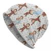 Curious George Bonnet Hats Hip Hop Outdoor Cartoon Skullies Beanies Hats Unisexs Womens Spring Head Wrap Caps