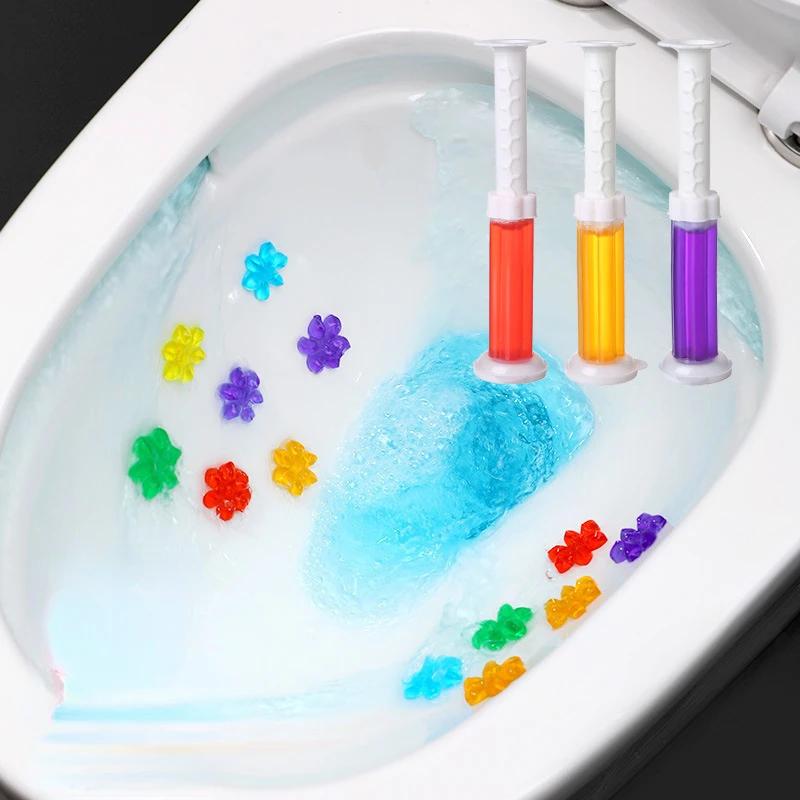 Flowers Gel Toilet Freshener Bowl Cleaner Flower Fragrance Air Perfume Aromatic Closestool Toilet Deodorizer Cleaning Supplies