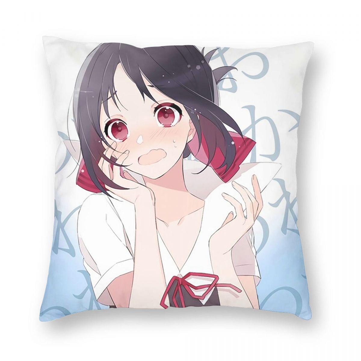 Kaguya Shinomiya Kaguya Sama Love Is War Square Pillowcase Pillow Cover Cushion Zip Decorative Comfort Throw Pillow for Living 12x12Inch