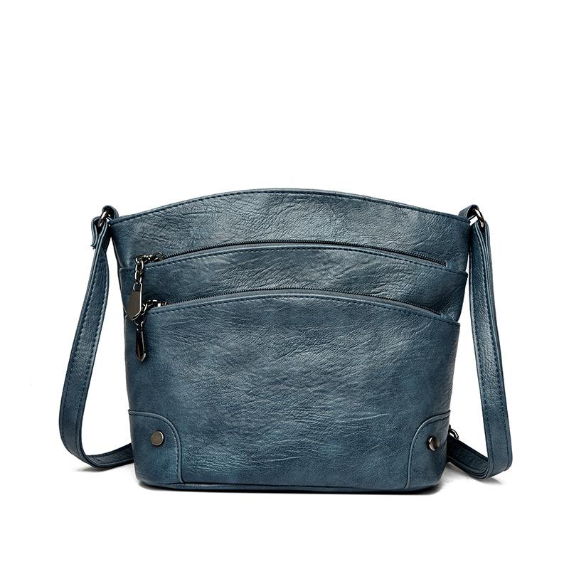 

Crossbody Large-capacity Bucket Bag Retro Women s Single-shoulder Bag Middle-aged Mother s Bag синій