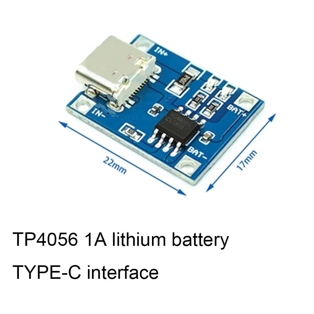 5pcs TP4056 Charging Module 1A 5V 18650 Lithium Battery Board Micro/Type-c/Mini USB Interface Charger Module Protection 2-in-1