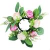 Peony Wreath Faux with Peonies Realistic for Wedding, Mantel, Table Centerpiece Light Pink