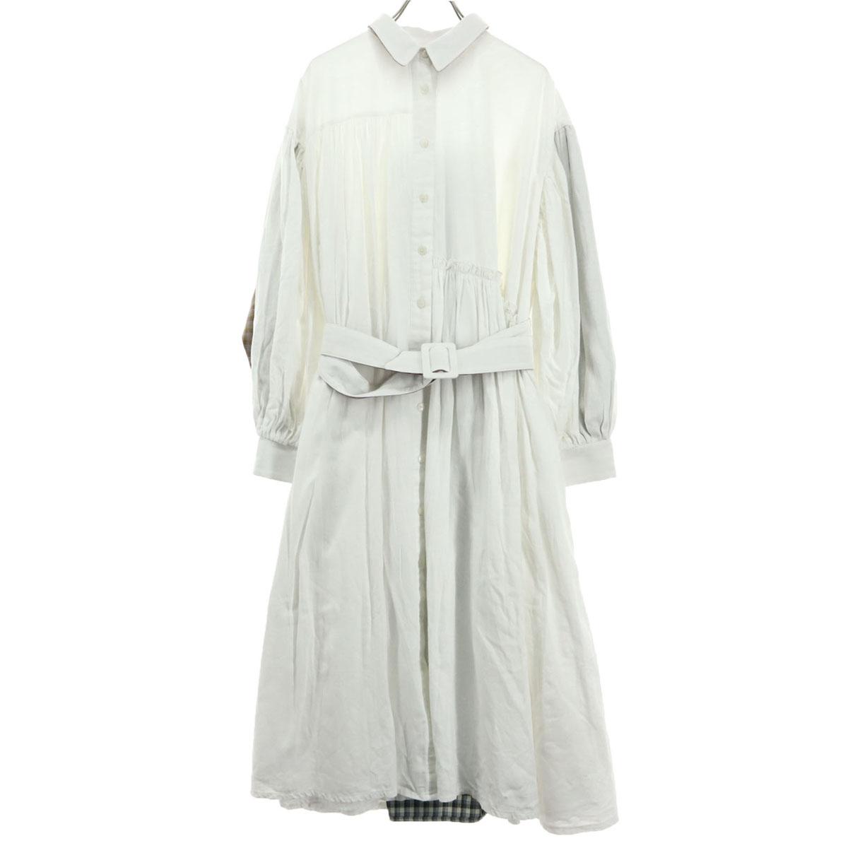 

Косметические товары RRR TOKYO Платье-рубашка женское б/у с длинным рукавом в клетку