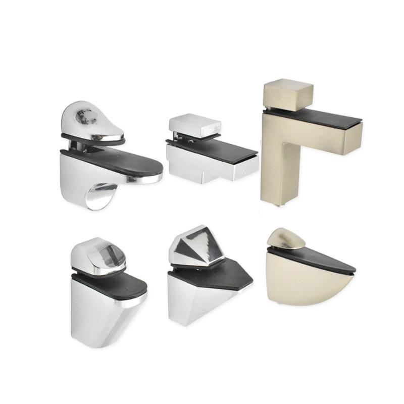 Adjustable Zinc Alloy Glass and Wood Shelf Clamp Bracket