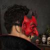 Demon Propgewijs in Vintage Stijl Halloween Schuim Masker Rode Duivel Eng Half Gezicht Donkere Sfeer Decoratie Masker voor Cosplay Kostuum Maskeradefeest