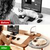 Adjustable Cat Desk Hammock – Space-Saving Alternative To Cat Tree, Breathable Mesh & Plush Covers, Tool-Free Install,