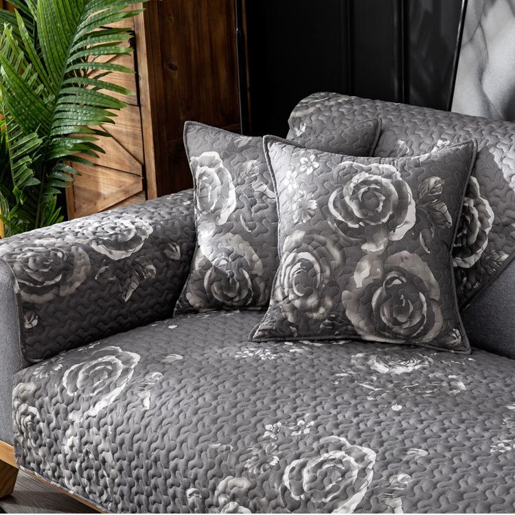 Four Seasons Universal Cotton Non-slip Sofa Cushion Fabric Cotton Simple Cushion Combination Sofa Towel Covers for Living Room