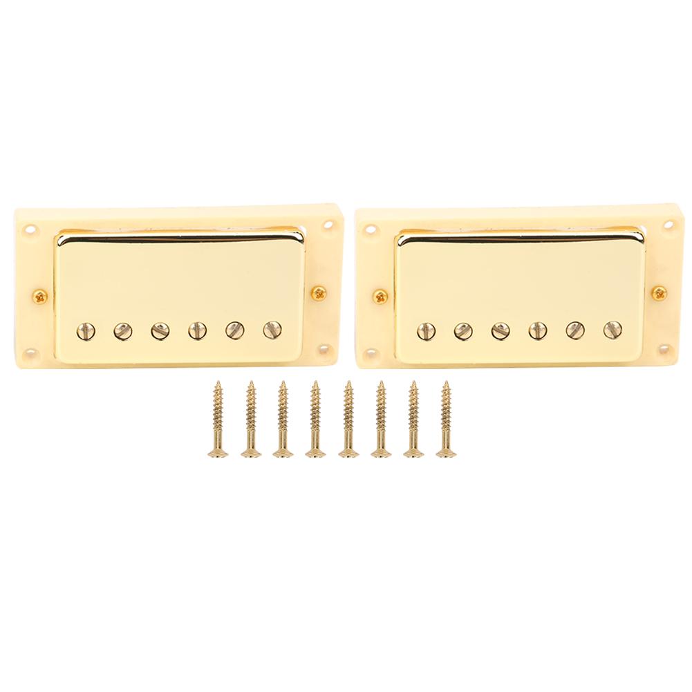 2 Stück Set E-Gitarren Tonabnehmer Magnet Keramik für LP Profi Gitarrist mit 8 Schrauben Gelb