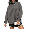 Women's Fashion Color Long Sleeve Pullover Hoodie Casual Sweatshirt