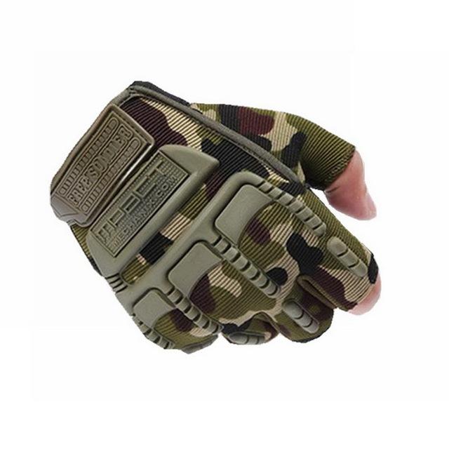 Mens Fingerless Military Gloves Outdoor Activity Working Hunting Tactical Gloves Anti-Slip Mtb Bike Bicycle Motorcycle Driving Gloves