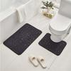 Kiesel Korallenfleece Badezimmer-Matten-Set - Wasserabsorbierend & Rutschfest (2 Stück)