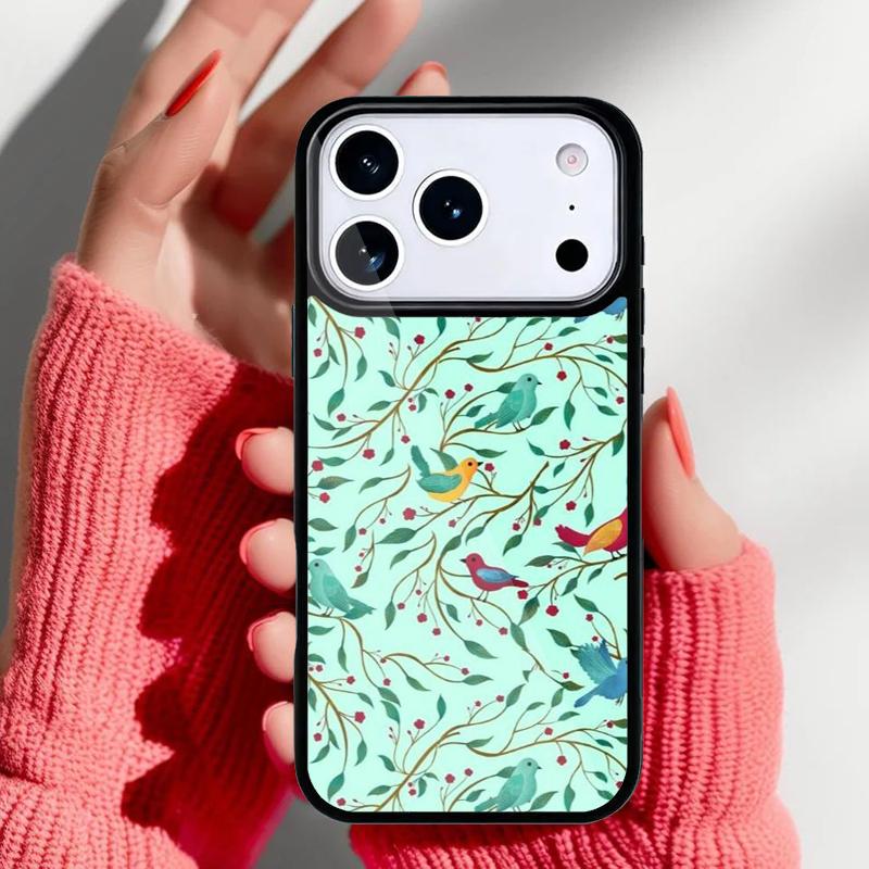 GartenVögel Handyhülle für iPhone 17 16 15 14 13 Pro Max Rückseite für 12 11 Pro Hülle