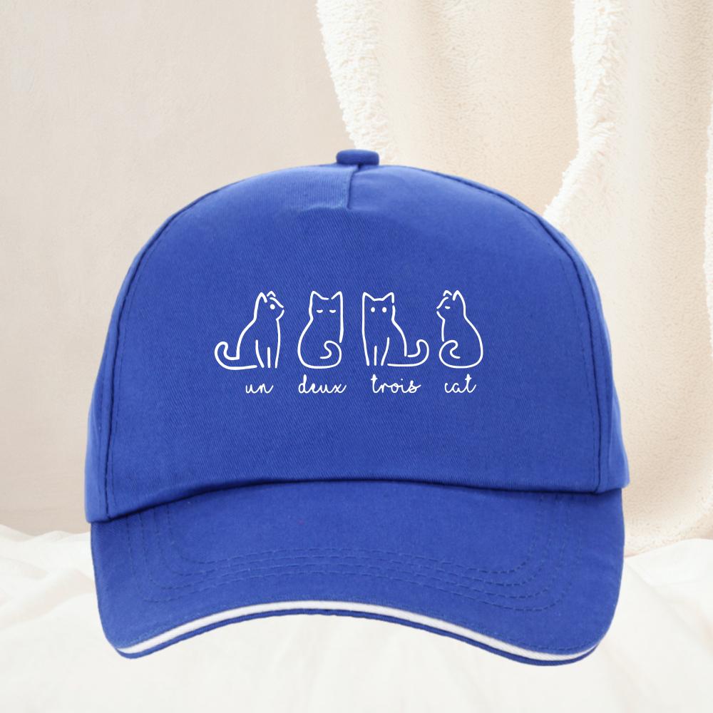Four Little Cats Holding Fish Women Cartoons Prints Baseball Cap Outdoor Travel Visor Hat Cool Adjustable Unisex Womens Gift Caps