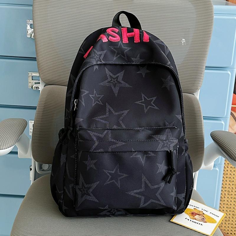 Schoolbag Japanese Ins Fashion Trend Star School Bag Student Korean Edition Large Capacity Lightweight Backpack Mori Simple Backpack