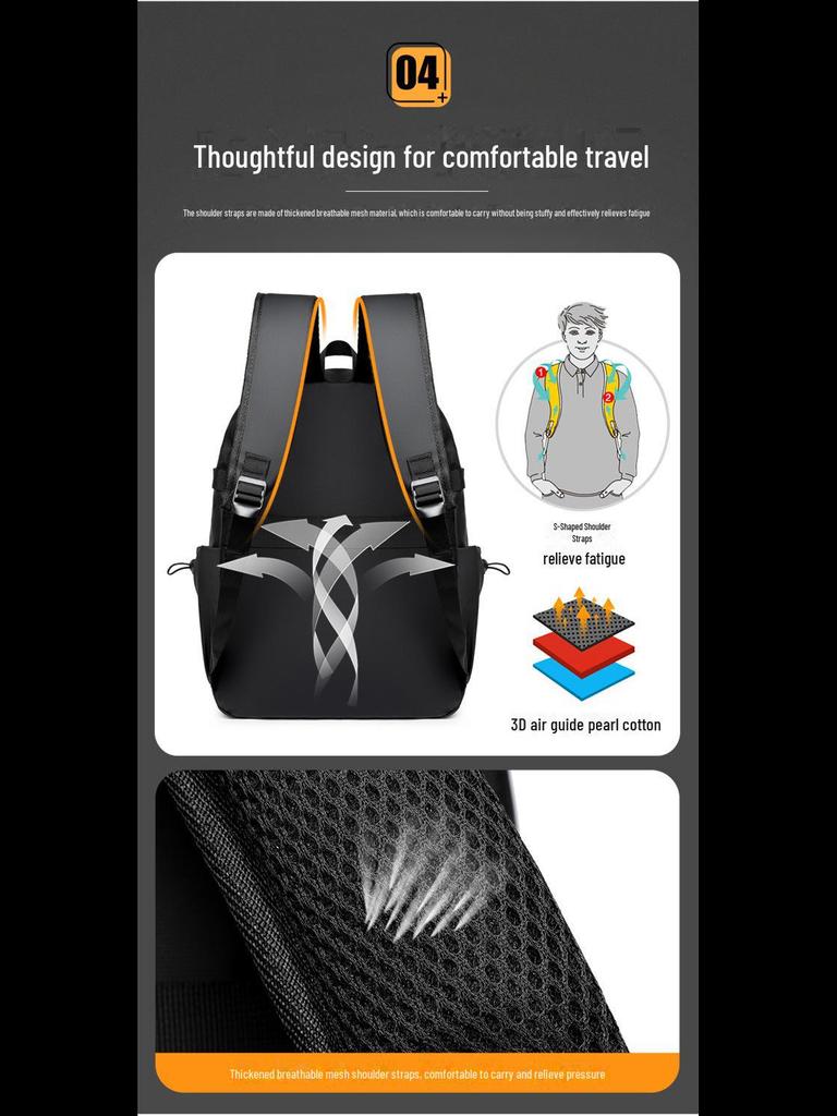 Versatile Large Capacity Nylon Backpack for Junior High School Students - Unisex Casual & Computer Compatible