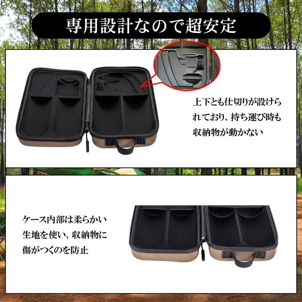GeaRe: Compact Storage Case for Regulator Stoves, Holds Burner and Two CB Canisters, Water-Repellent, Waterproof, Shock-Resistant, Easy to Carry, Gas