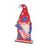 Patriotická stolní dekorace 4. července Dřevěný stolní středobod Dekorace dřevěného skřítka ke Dni nezávislosti Stolní dekorace pro oslavu Památného dne
