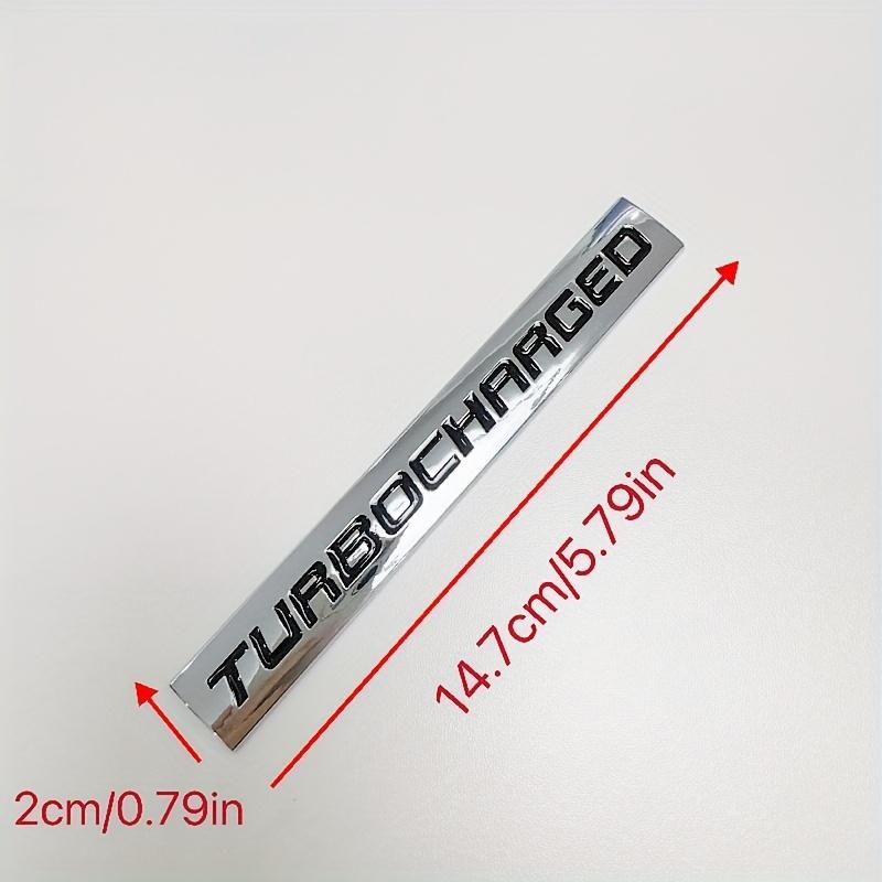 1Pc Turbocharged Emblem Vehicle Badge Premium Metal Decorative Car Badge Universal Vehicle Emblem Turbo Technology Single Piece