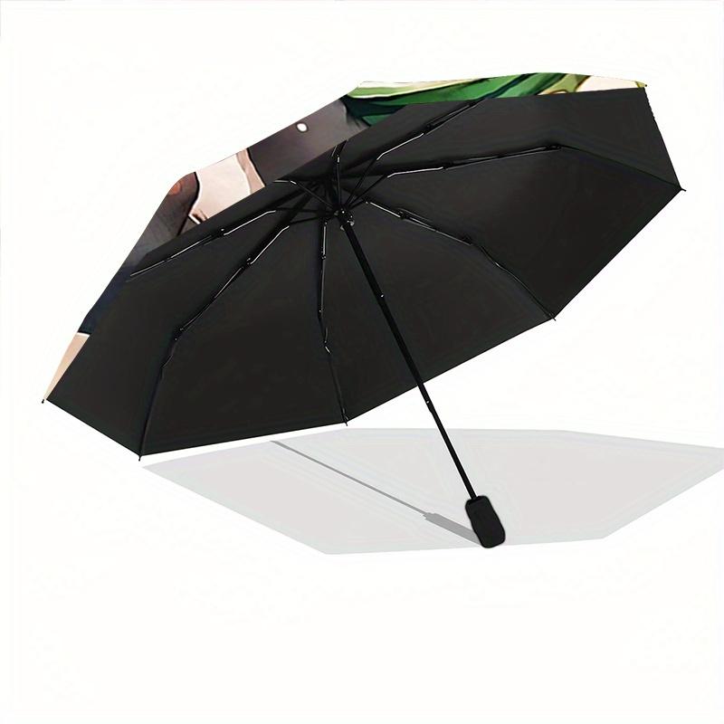 1pc Panda Eating Watermelon Automatic Opening and Closing Umbrella - Lightweight 3-Fold Design, Suitable for Fans, Travel, Daily Use - Official Produc