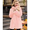 Women's Mid-Length Loose Rabbit Fur Coat - European & American Style