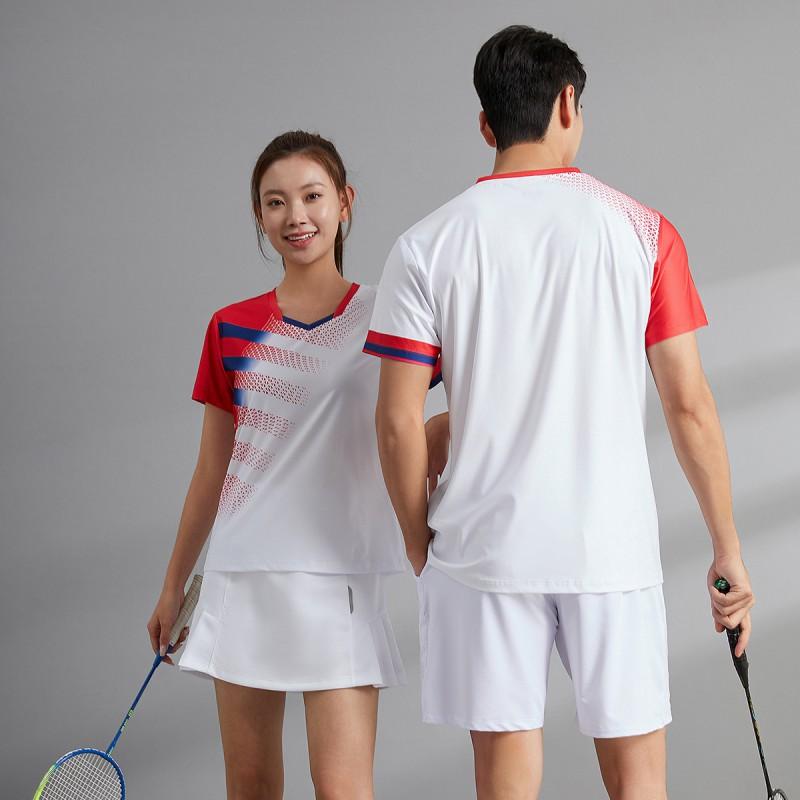 Quick-Dry Badminton Shirt Set Men Women Milk Silk Sportwear Tennis Table Athletic Outfit