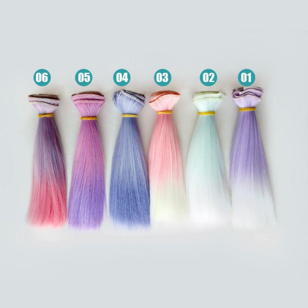 15*100CM Doll Hair Colorful Children Toy Gift 2024 Bjd Wig  for 1/4 1/6 1/8 Bjd