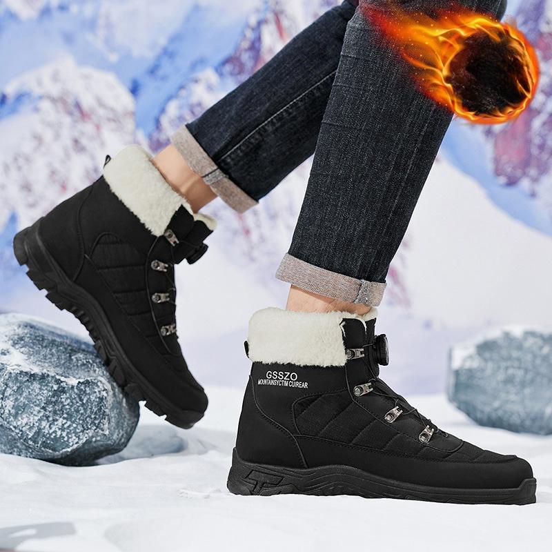Winter Men Boots Outdoor Snow Boots High Top Cotton Boots with Non Slip  Wear Resistant  Leisure  Versatile Outdoor Plush