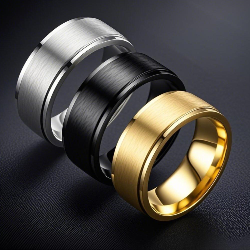 Men Women Fashion Stainless Steel Rings Wedding Engagement High Quality Accessory