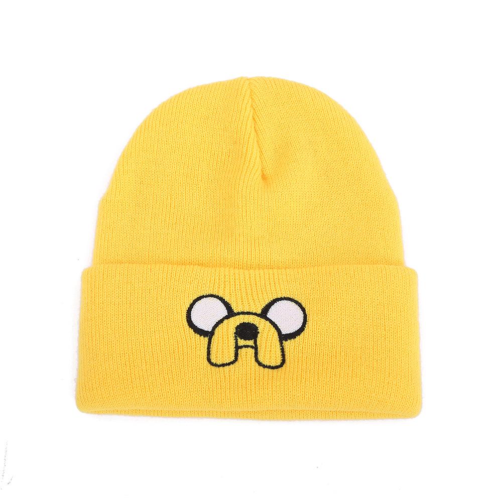 Korean Cute Cartoon Embroidered Knit Hat - Versatile, Funny Cold-Weather Accessory