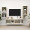 Set of 4 TV Furniture Pieces Sonoma Oak Engineered Wood
