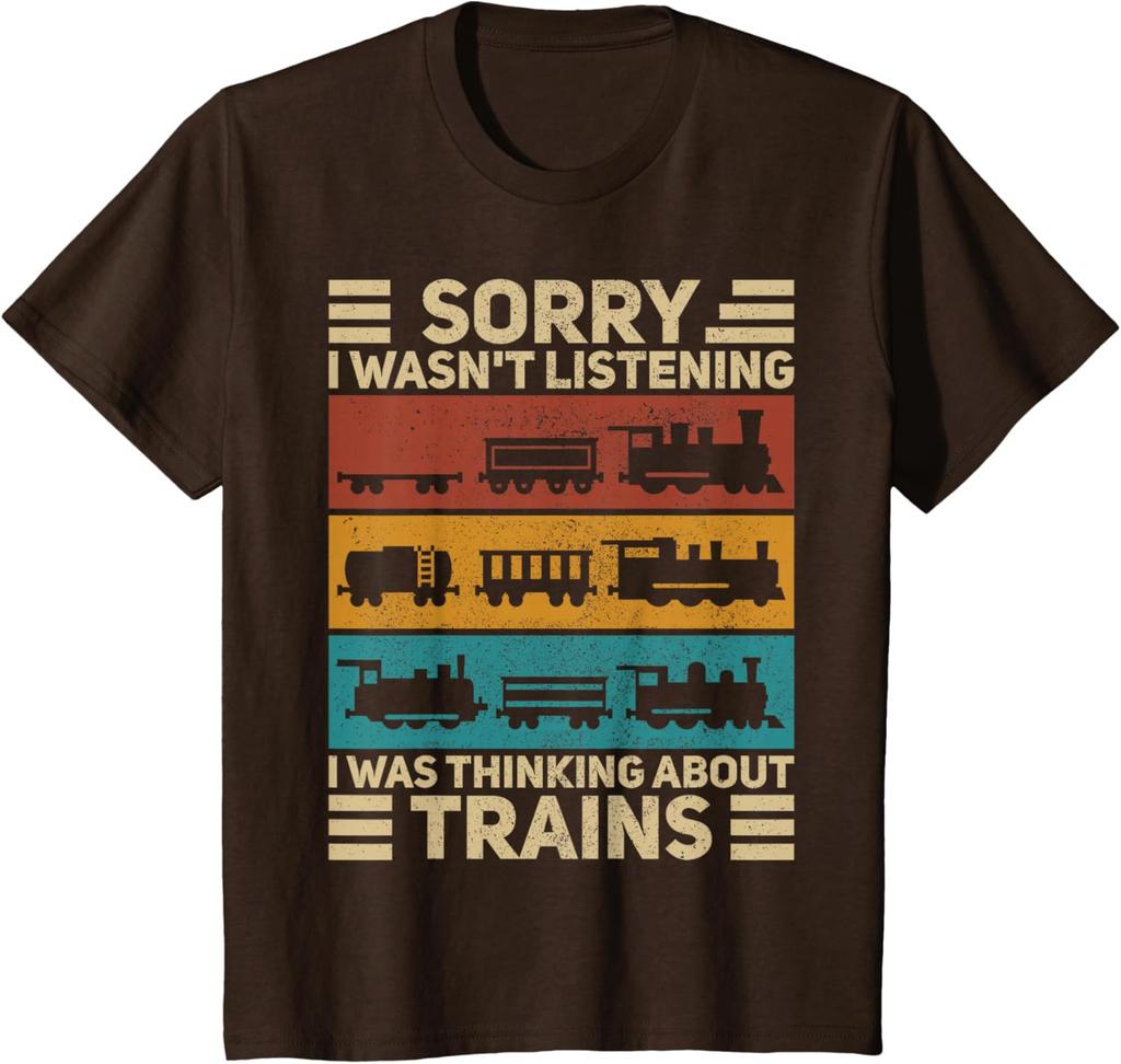 Retro Wagon Train Lover Model Railroad Conductor Funny Train T-Shirt