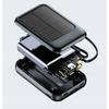 4-in-1 10000 mAh Solar Power Bank with Cables and Flashlight