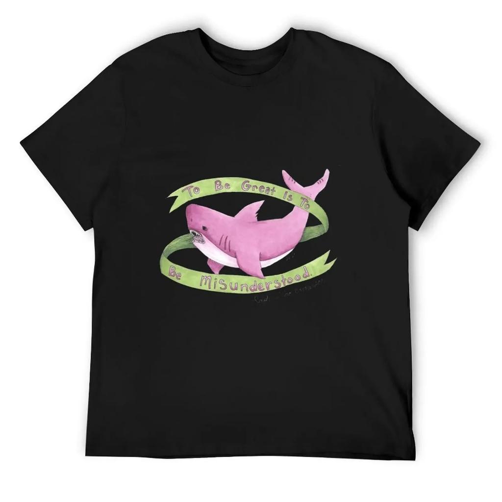 Jameson the Transcendentalist Shark T-Shirt summer top oversized heavyweights blue archive t shirt men