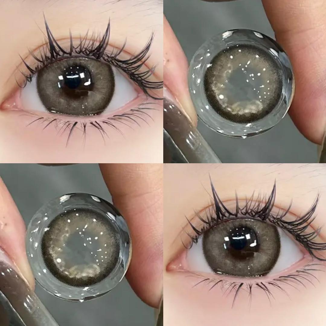 

Косметика для контактных линз, 2 шт., цветные контактные линзы для близорукости, натуральные мягкие контактные линзы, 1 год, косметика для контактных линз 0