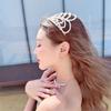 Lightweight Prom Event Headband Pearls Mesh Hair Accessory Fashionable Hair Decors For Parties And Ceremonies